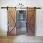 Load image into Gallery viewer, Custom Solid Wood Handcrafted Double Z Barn Doors
