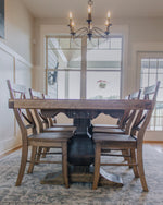 Load image into Gallery viewer, Custom Solid Wood Farmhouse Pedestal Table
