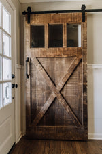 Load image into Gallery viewer, Handcrafted Rustic Barn Doors with Windows
