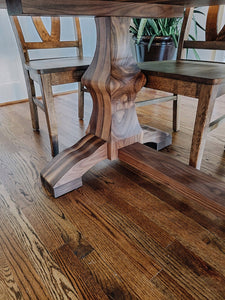 Custom Handcrafted Solid  Wood Walnut Table