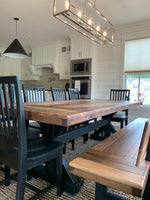 Load image into Gallery viewer, Custom Handcrafted Farm House Walnut Table

