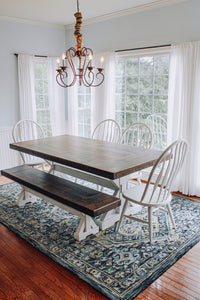 Custom Farmhouse Handcrafted Solid Wood Table