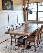 Load image into Gallery viewer, Custom Finished Handcrafted Farmhouse Table
