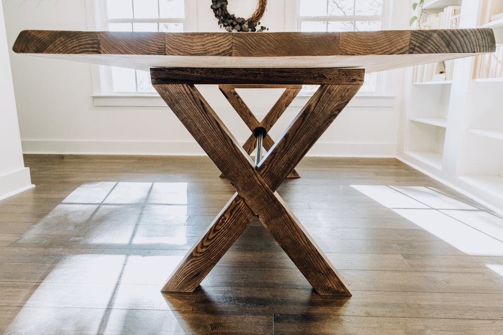 Handcrafted X Base Table