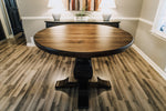 Load image into Gallery viewer, Handcrafted Round Pedestal Solid Wood Table
